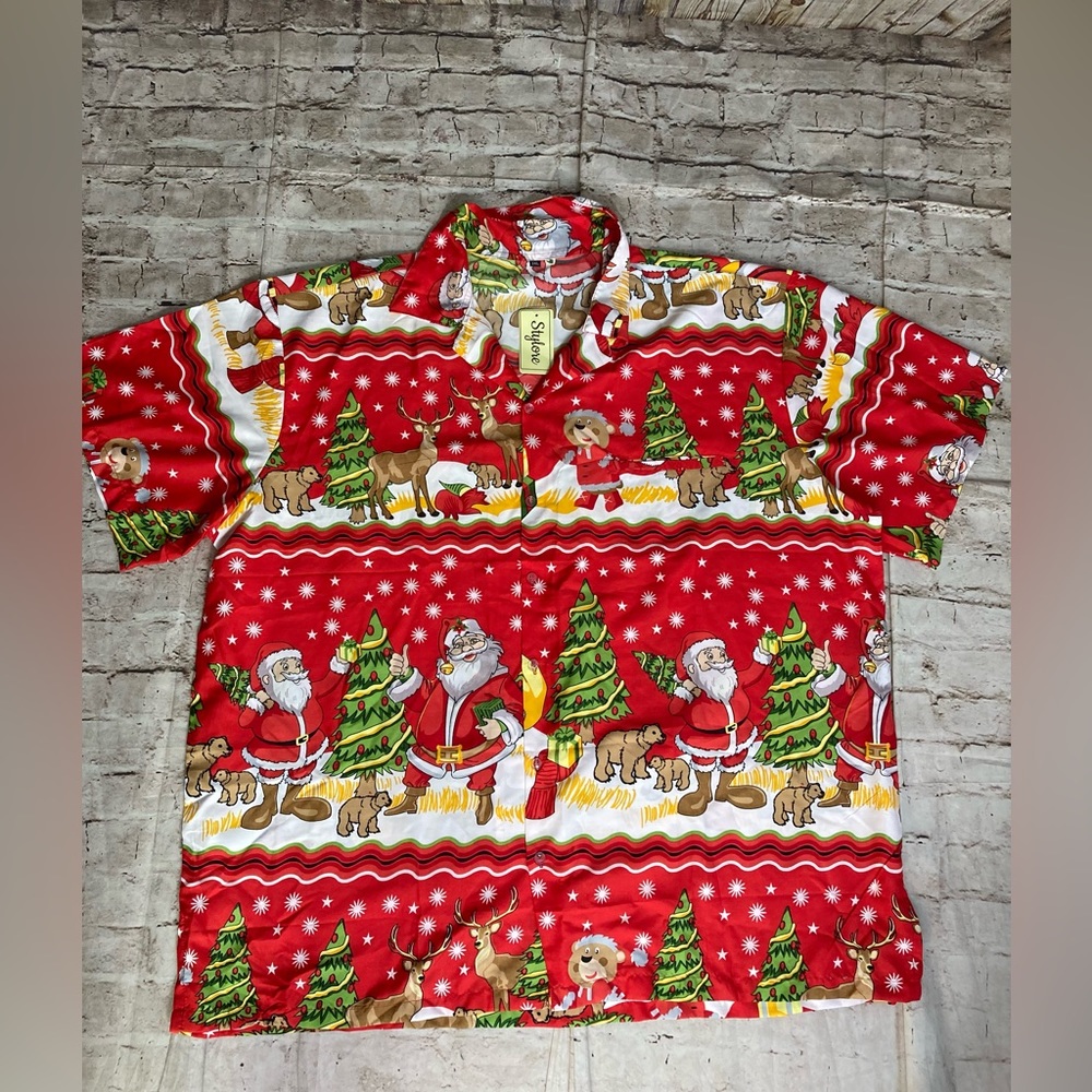 NWT Stylore man’s X-mad button down short sleeve shirt 4XL. 3XL.XXL.XS.